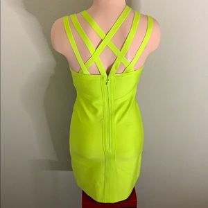 Neon Green Bandage Mini